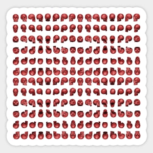 Skull Army Red Sticker